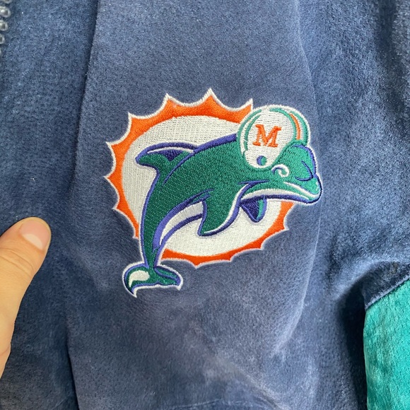 Vintage Miami Dolphins Suede Leather Jacket - Picture 5 of 8